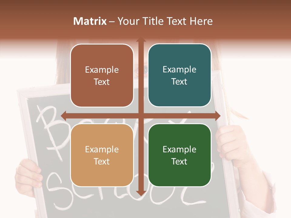 School Girl Backpack Starter PowerPoint Template