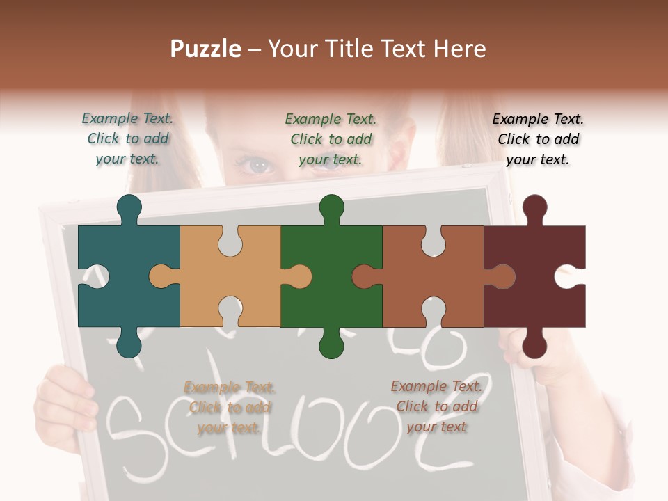 School Girl Backpack Starter PowerPoint Template