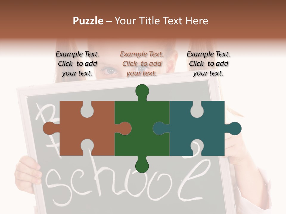 School Girl Backpack Starter PowerPoint Template