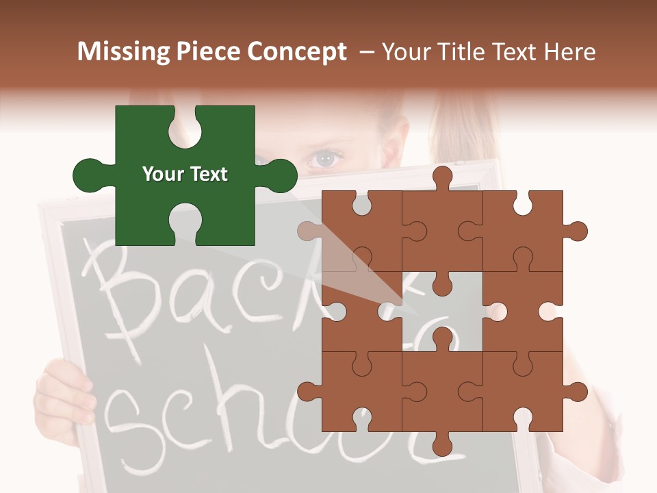 School Girl Backpack Starter PowerPoint Template