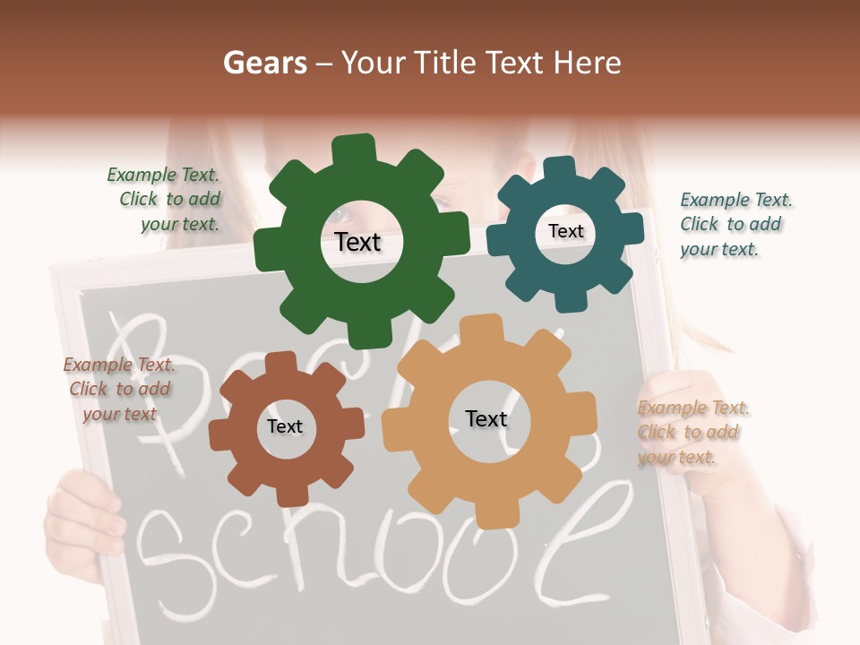 School Girl Backpack Starter PowerPoint Template