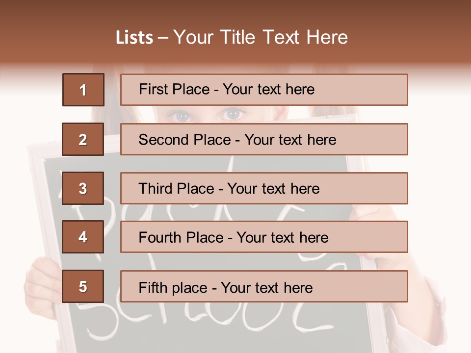School Girl Backpack Starter PowerPoint Template