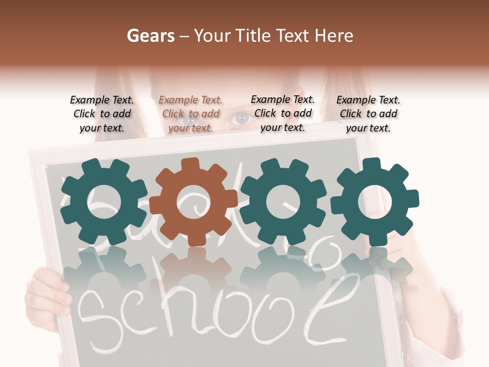 School Girl Backpack Starter PowerPoint Template