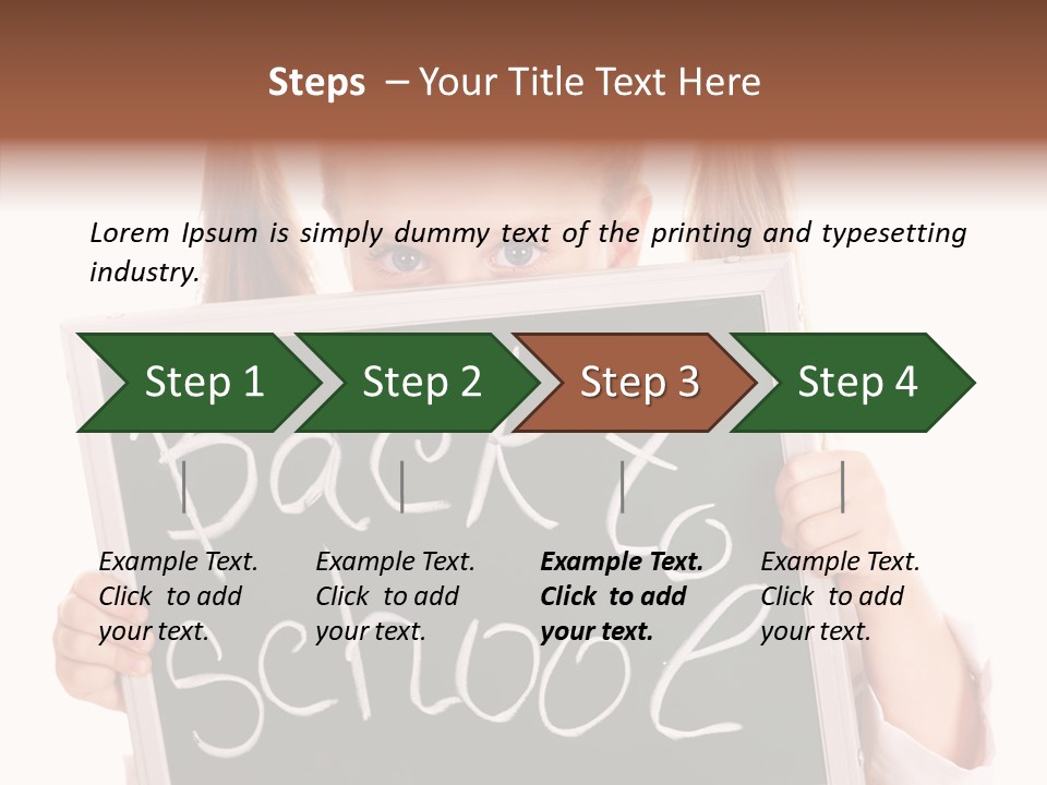 School Girl Backpack Starter PowerPoint Template