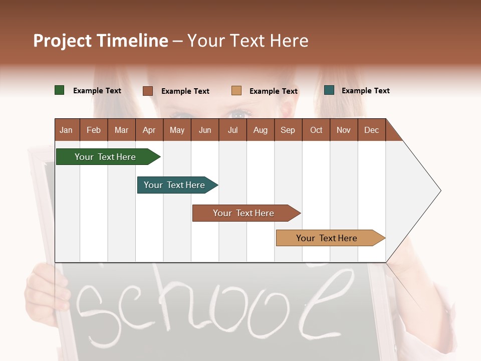 School Girl Backpack Starter PowerPoint Template