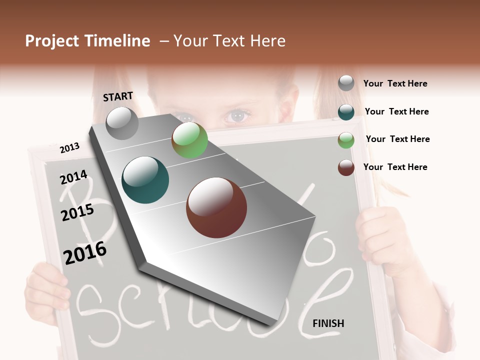 School Girl Backpack Starter PowerPoint Template