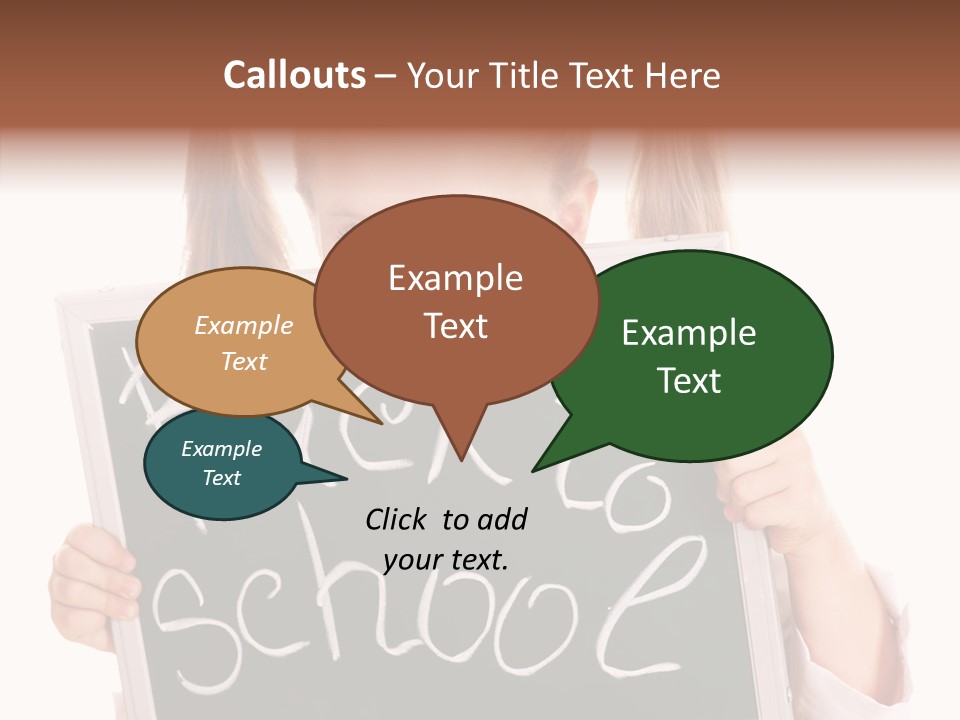 School Girl Backpack Starter PowerPoint Template