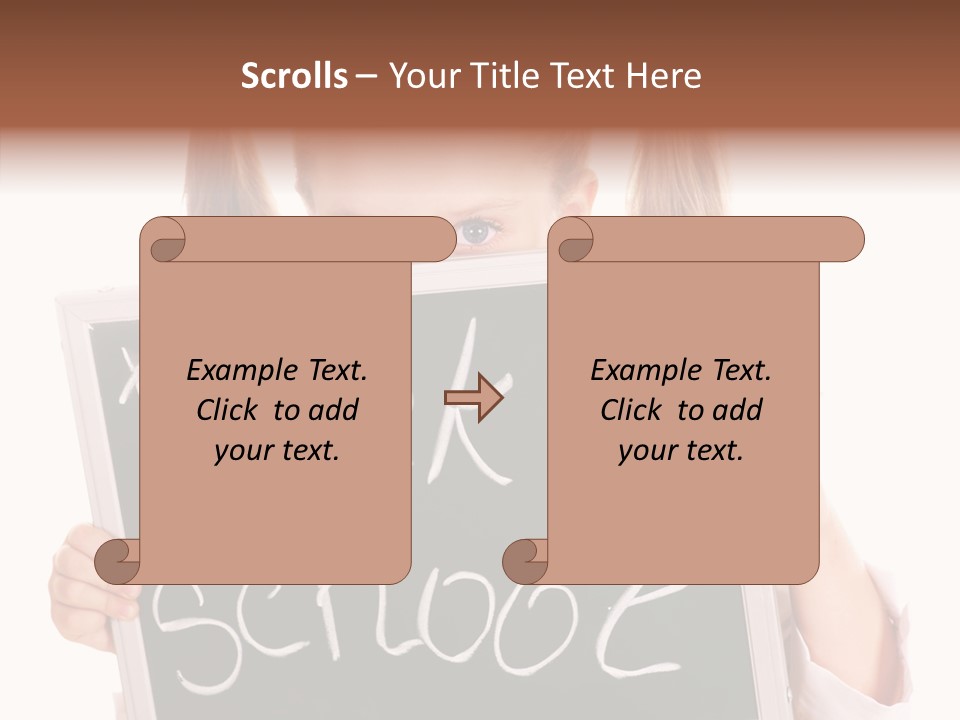 School Girl Backpack Starter PowerPoint Template