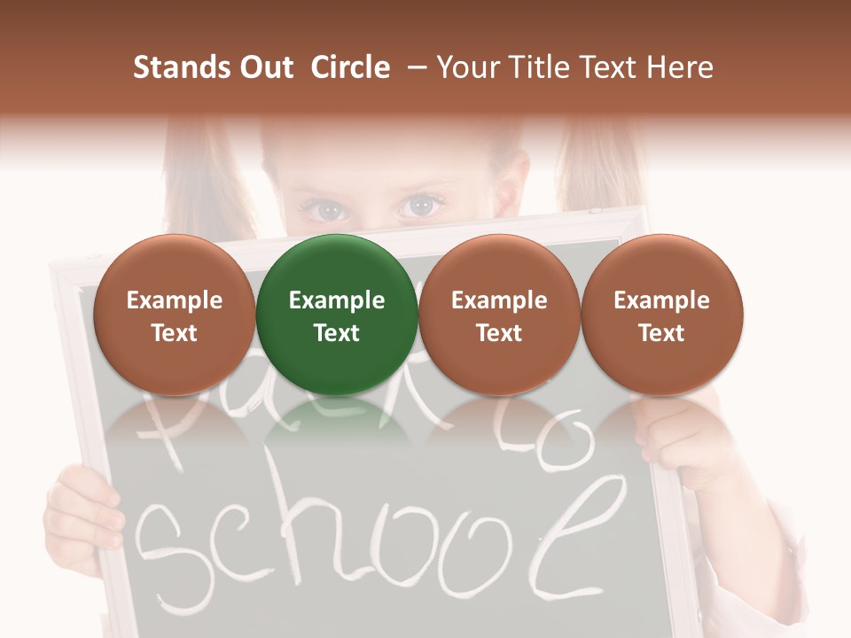 School Girl Backpack Starter PowerPoint Template
