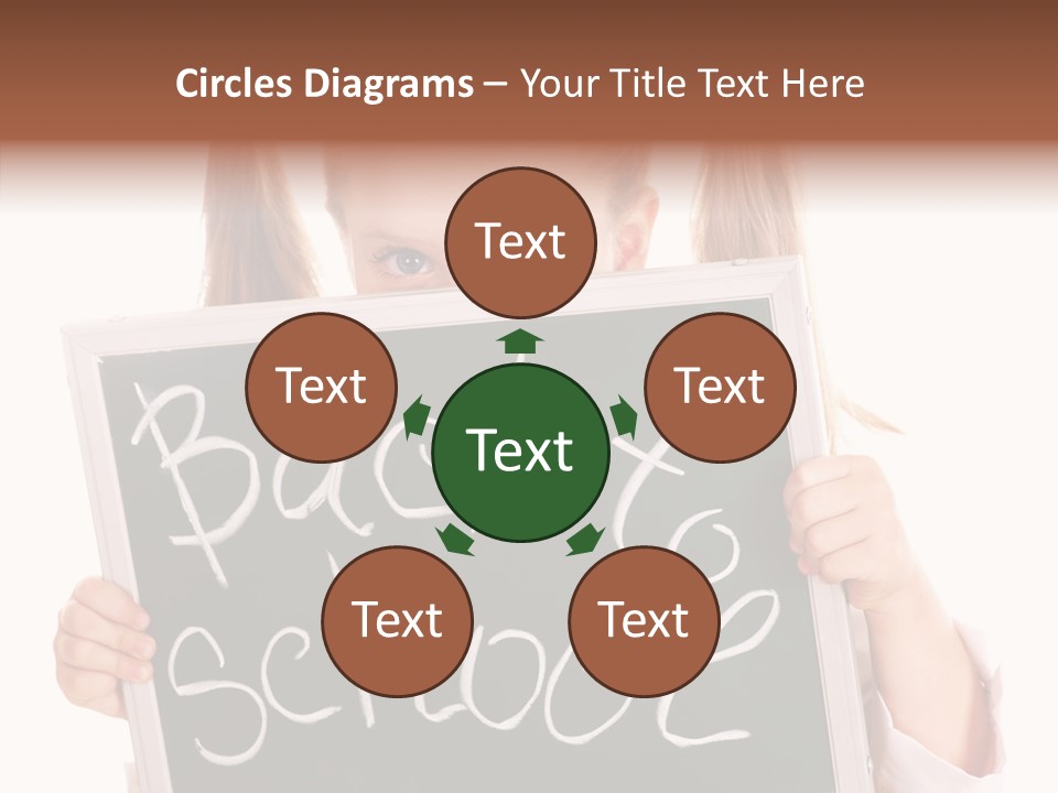 School Girl Backpack Starter PowerPoint Template