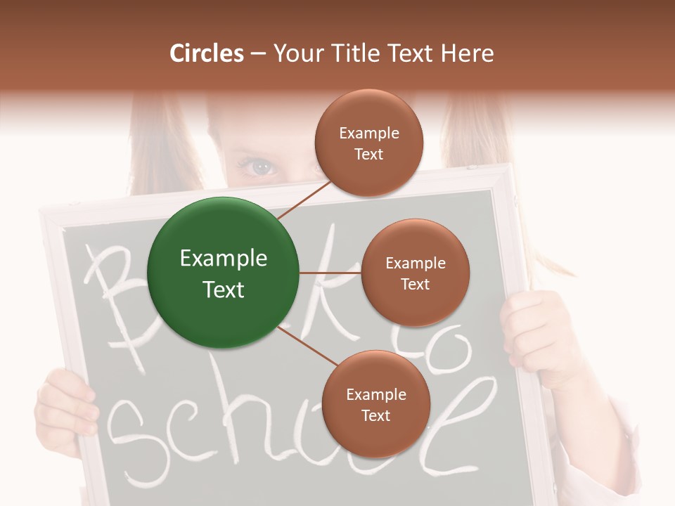 School Girl Backpack Starter PowerPoint Template