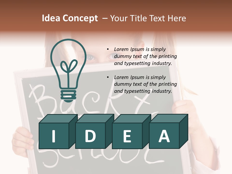 School Girl Backpack Starter PowerPoint Template