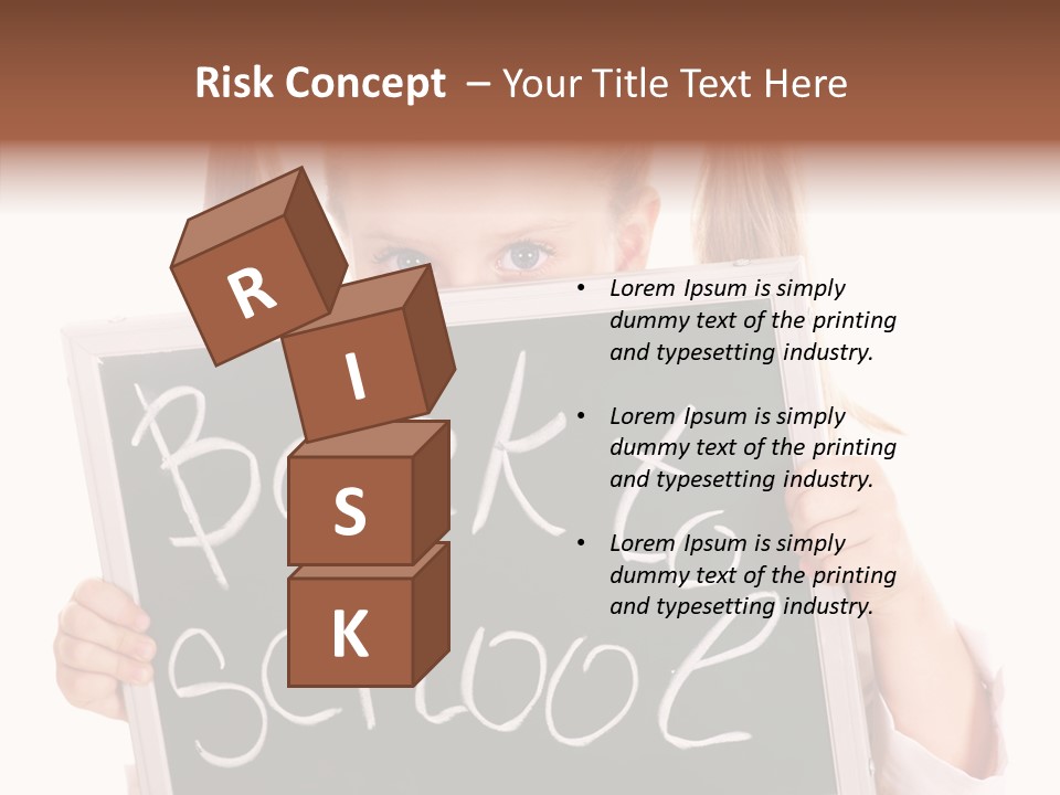 School Girl Backpack Starter PowerPoint Template