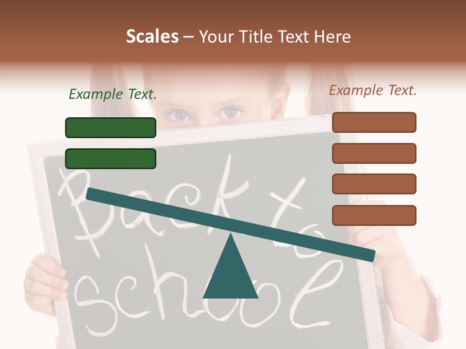 School Girl Backpack Starter PowerPoint Template