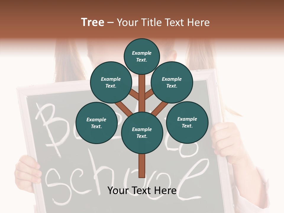 School Girl Backpack Starter PowerPoint Template