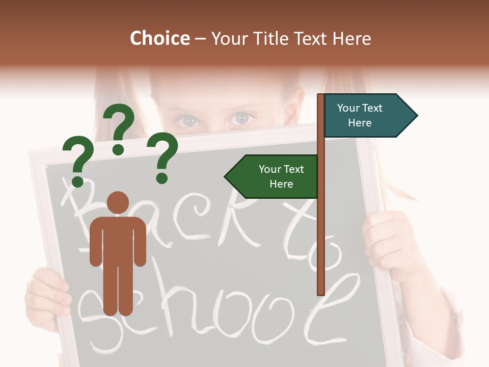 School Girl Backpack Starter PowerPoint Template