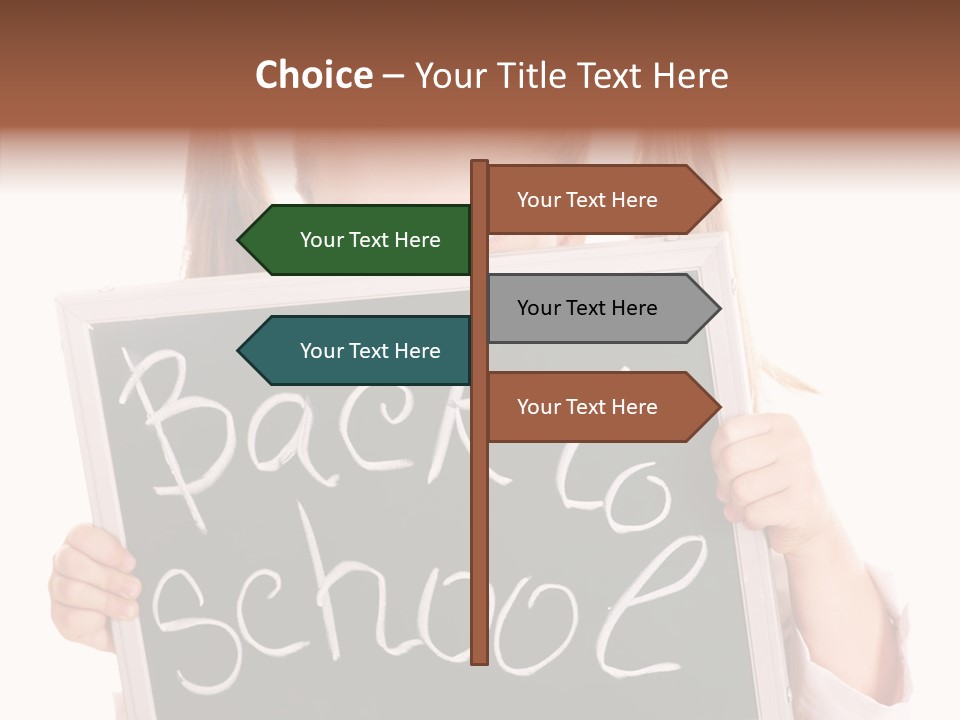 School Girl Backpack Starter PowerPoint Template