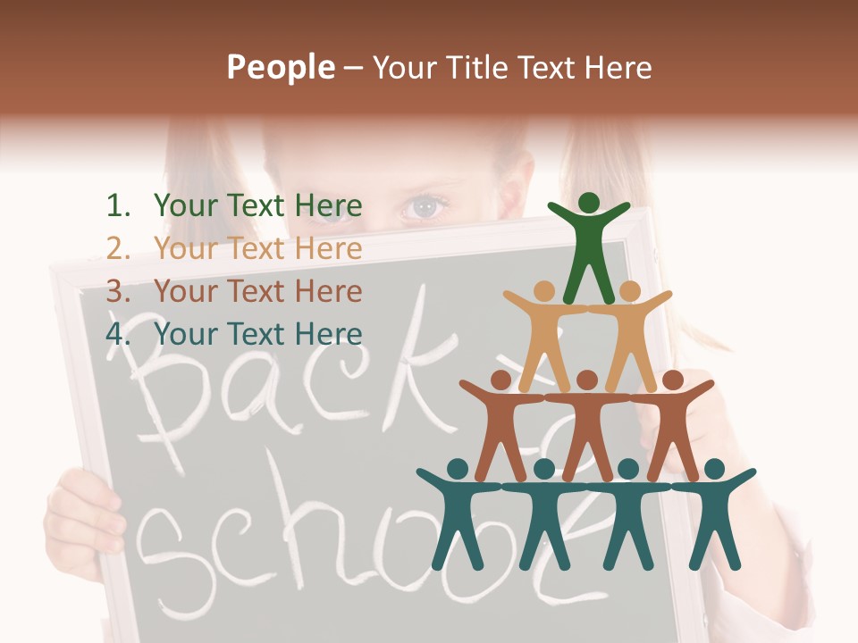 School Girl Backpack Starter PowerPoint Template
