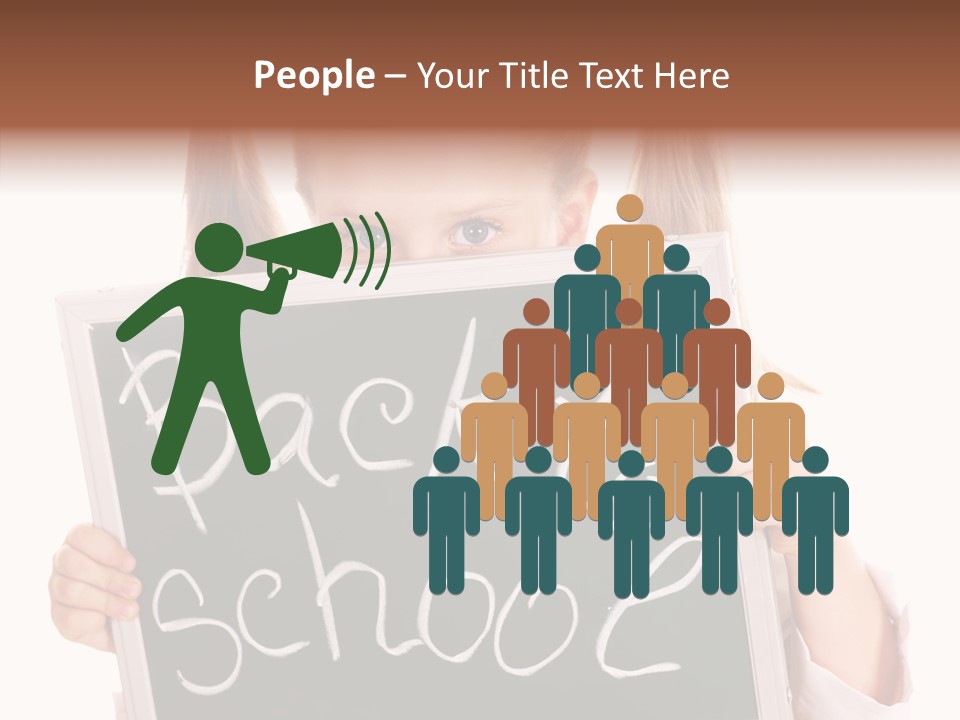 School Girl Backpack Starter PowerPoint Template