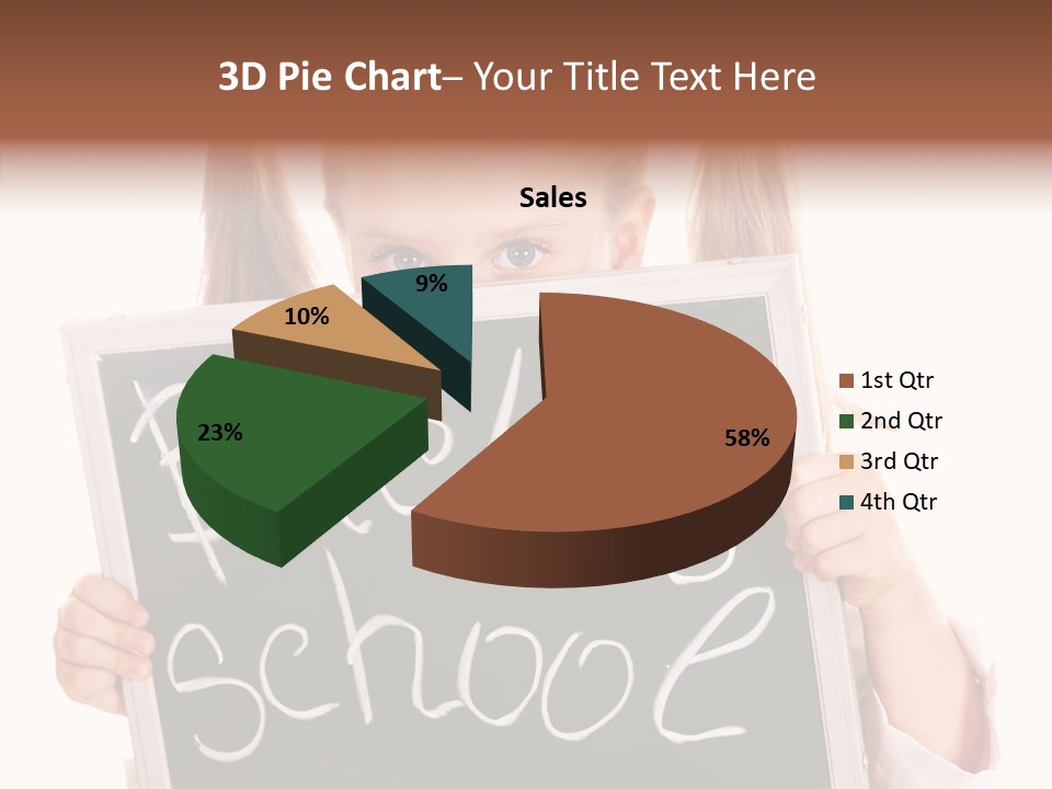 School Girl Backpack Starter PowerPoint Template