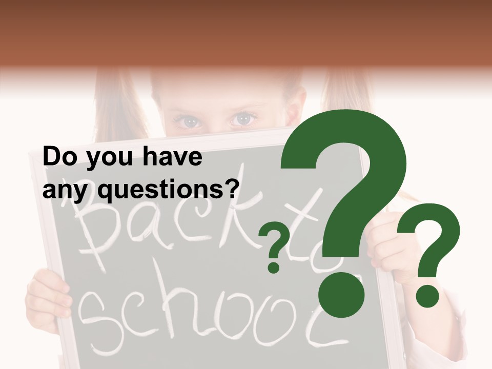 School Girl Backpack Starter PowerPoint Template