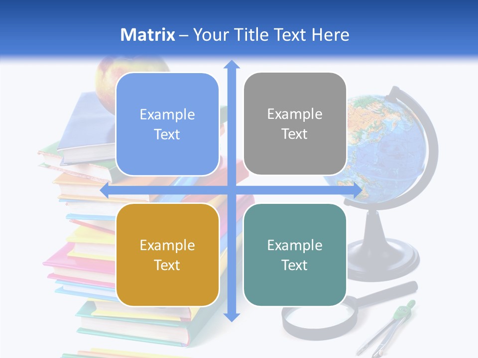 School Supplies Chalk Paper PowerPoint Template