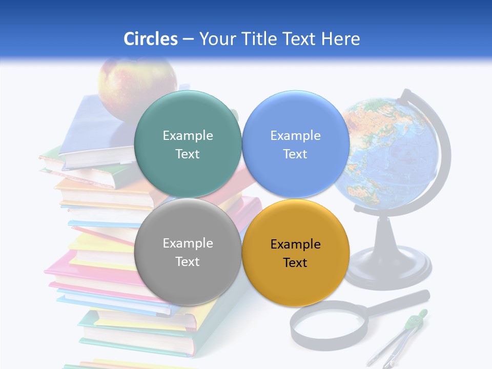 School Supplies Chalk Paper PowerPoint Template