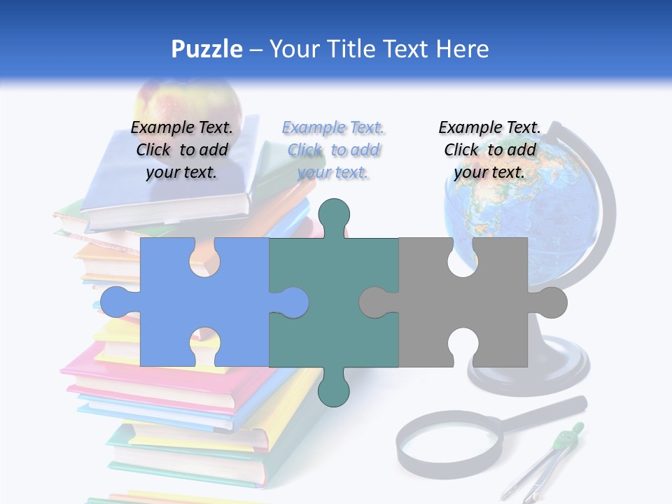 School Supplies Chalk Paper PowerPoint Template