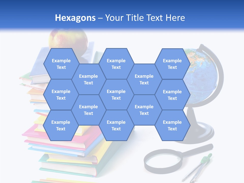School Supplies Chalk Paper PowerPoint Template