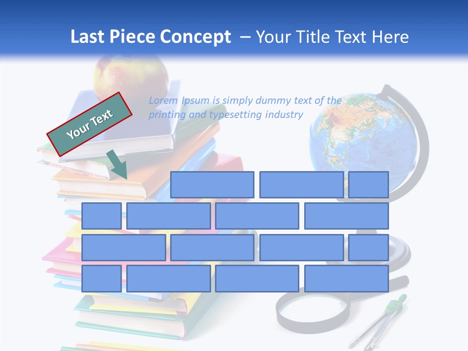 School Supplies Chalk Paper PowerPoint Template