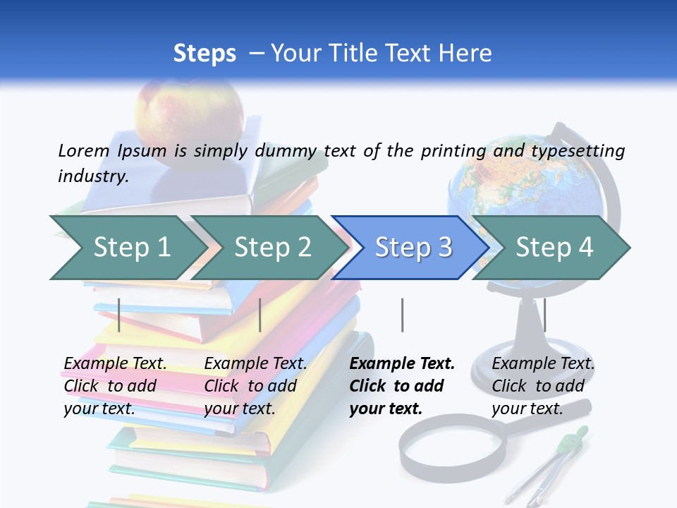 School Supplies Chalk Paper PowerPoint Template