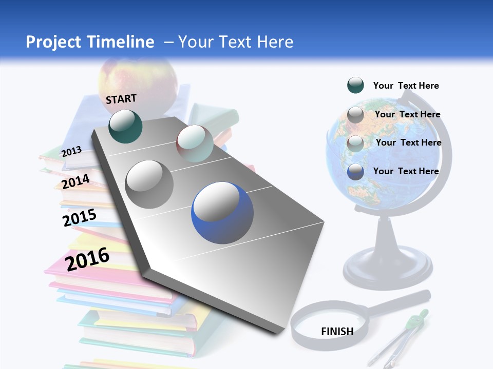 School Supplies Chalk Paper PowerPoint Template