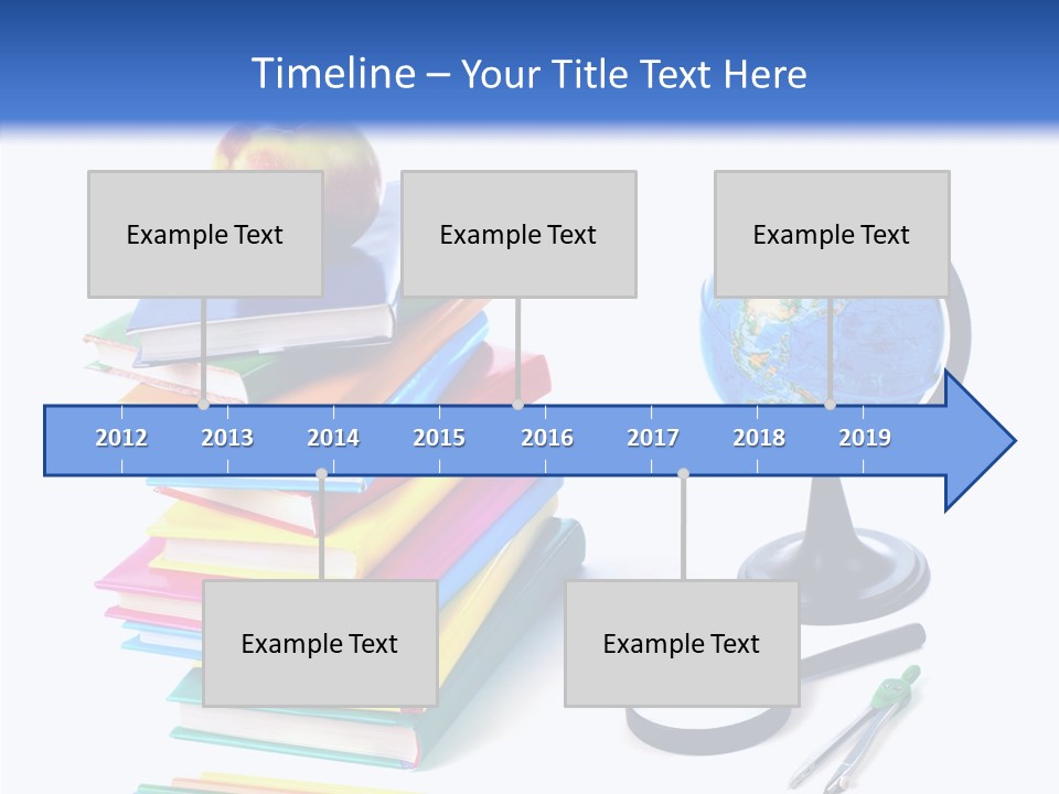 School Supplies Chalk Paper PowerPoint Template