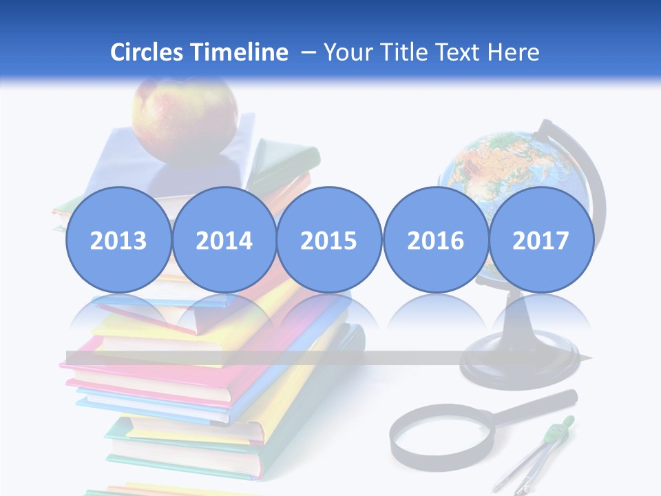 School Supplies Chalk Paper PowerPoint Template