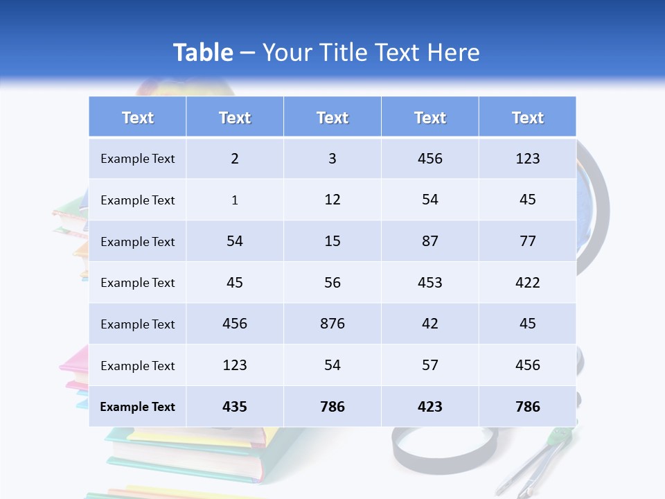 School Supplies Chalk Paper PowerPoint Template
