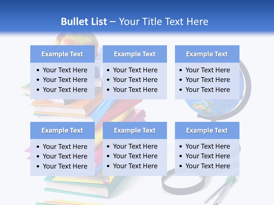 School Supplies Chalk Paper PowerPoint Template