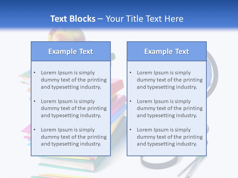 School Supplies Chalk Paper PowerPoint Template