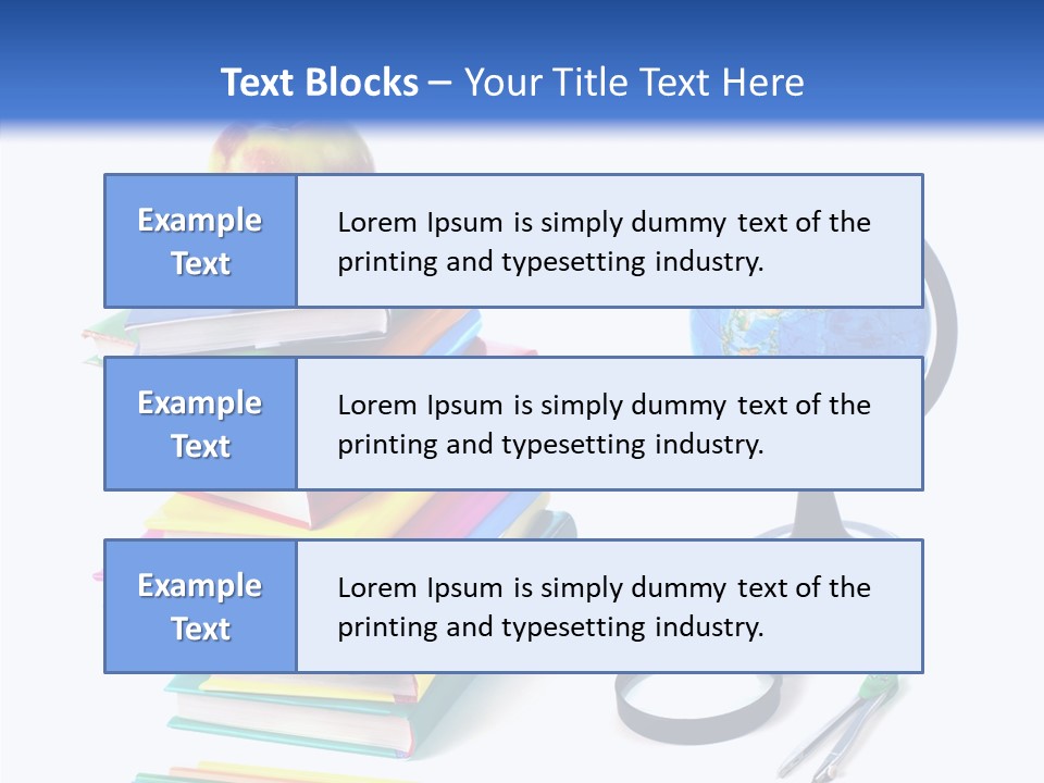 School Supplies Chalk Paper PowerPoint Template