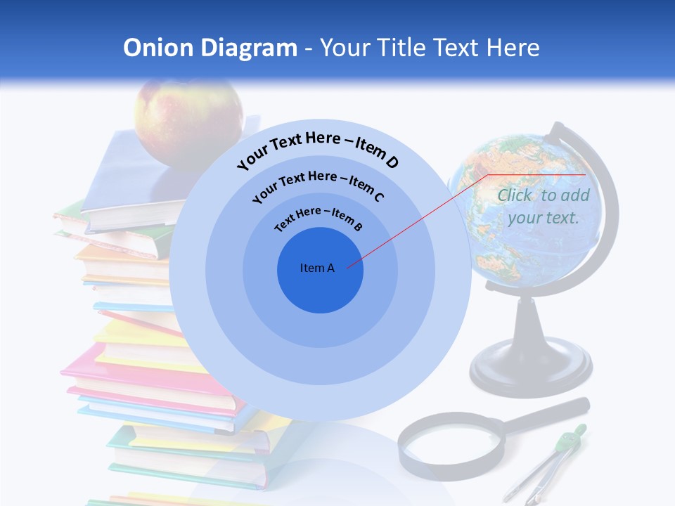 School Supplies Chalk Paper PowerPoint Template