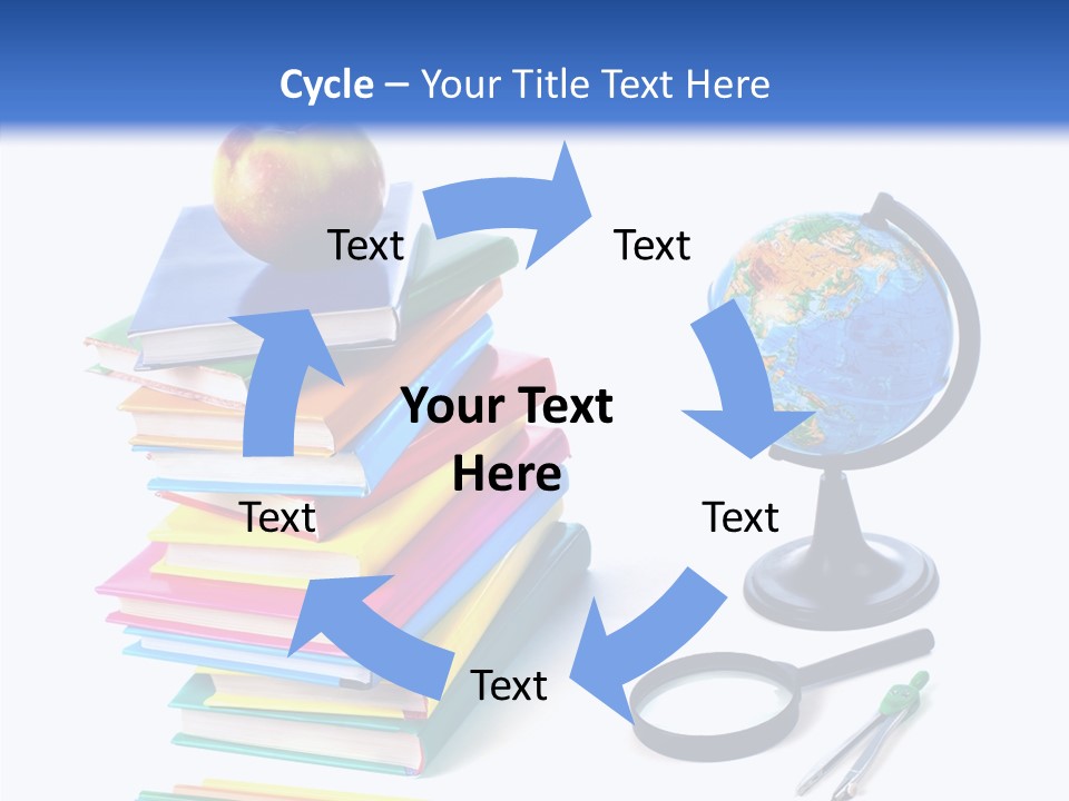 School Supplies Chalk Paper PowerPoint Template