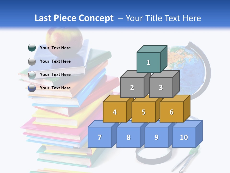 School Supplies Chalk Paper PowerPoint Template