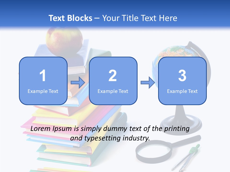 School Supplies Chalk Paper PowerPoint Template