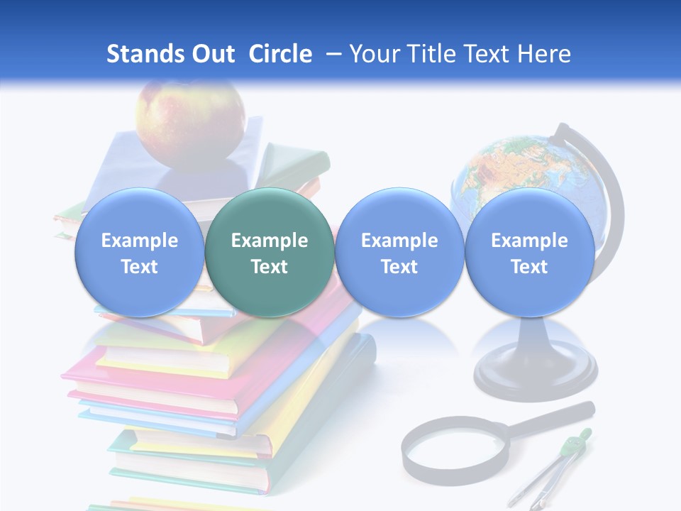School Supplies Chalk Paper PowerPoint Template