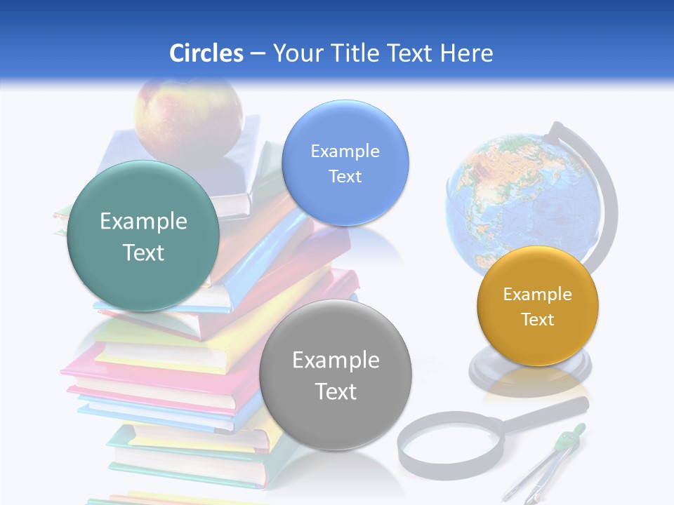 School Supplies Chalk Paper PowerPoint Template