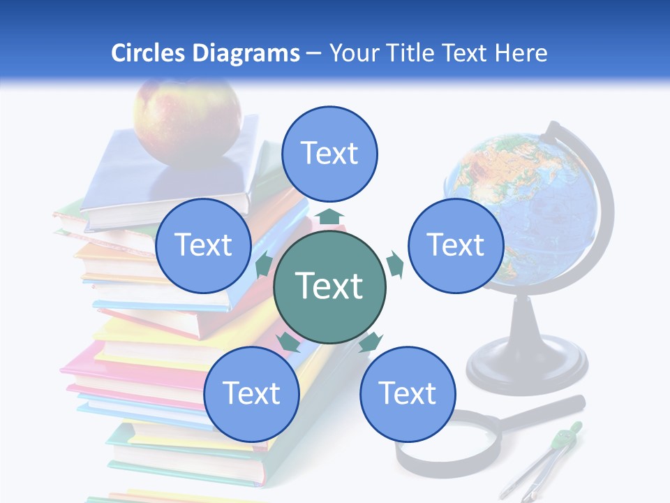 School Supplies Chalk Paper PowerPoint Template