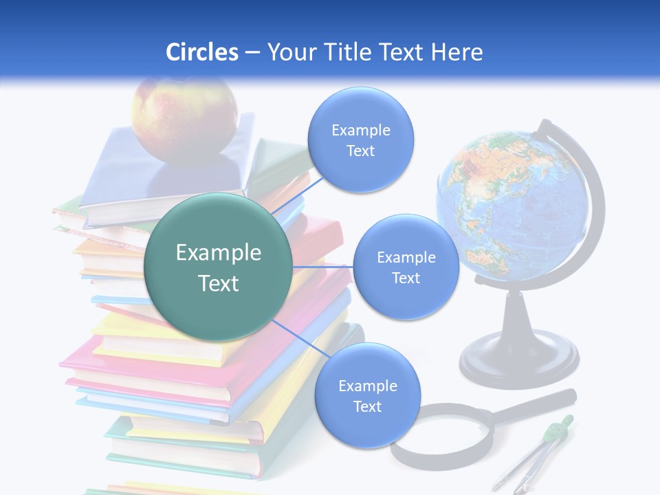 School Supplies Chalk Paper PowerPoint Template