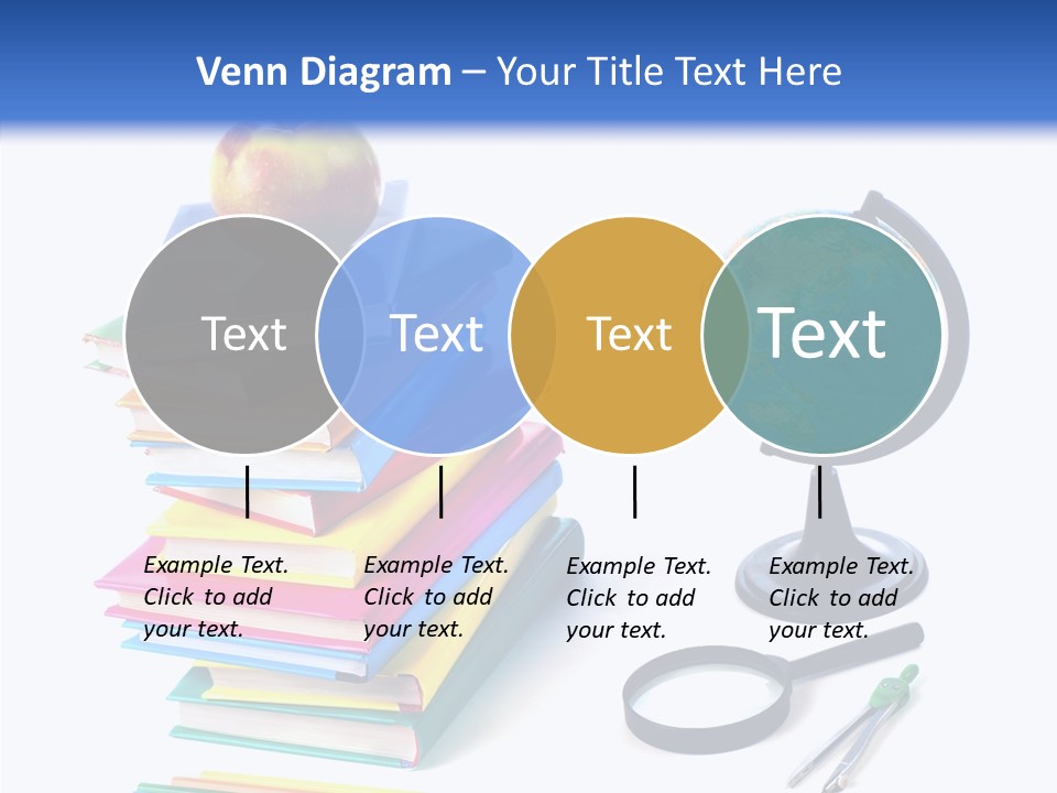 School Supplies Chalk Paper PowerPoint Template