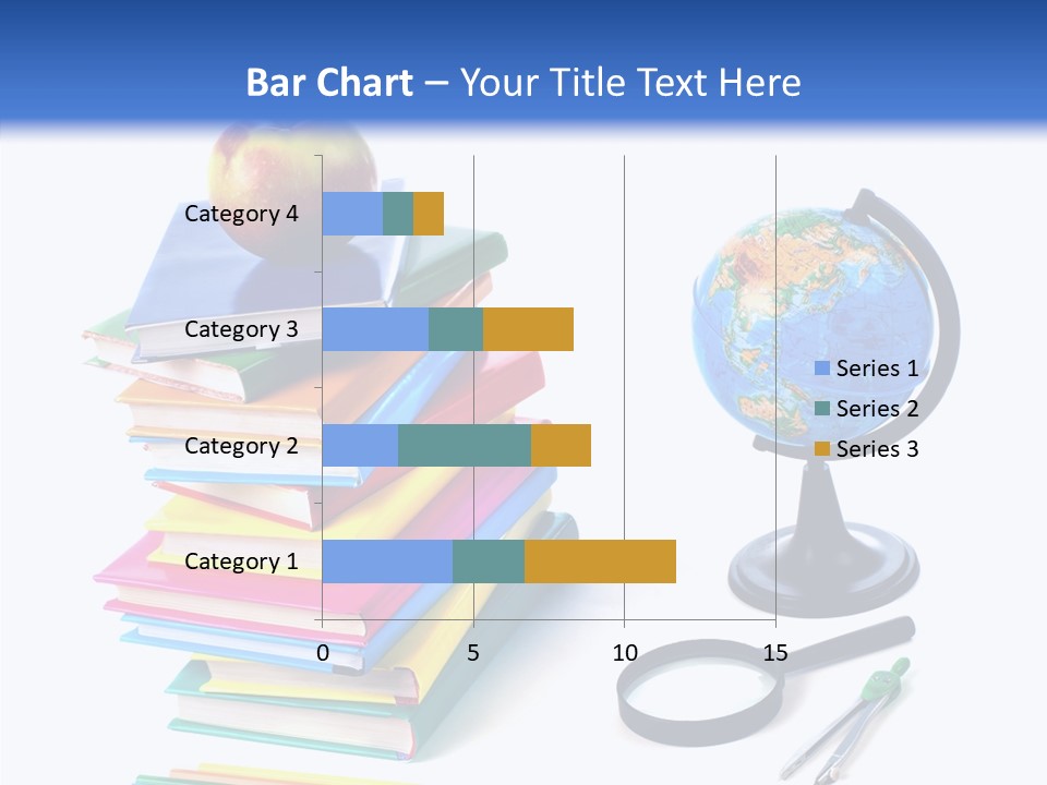 School Supplies Chalk Paper PowerPoint Template