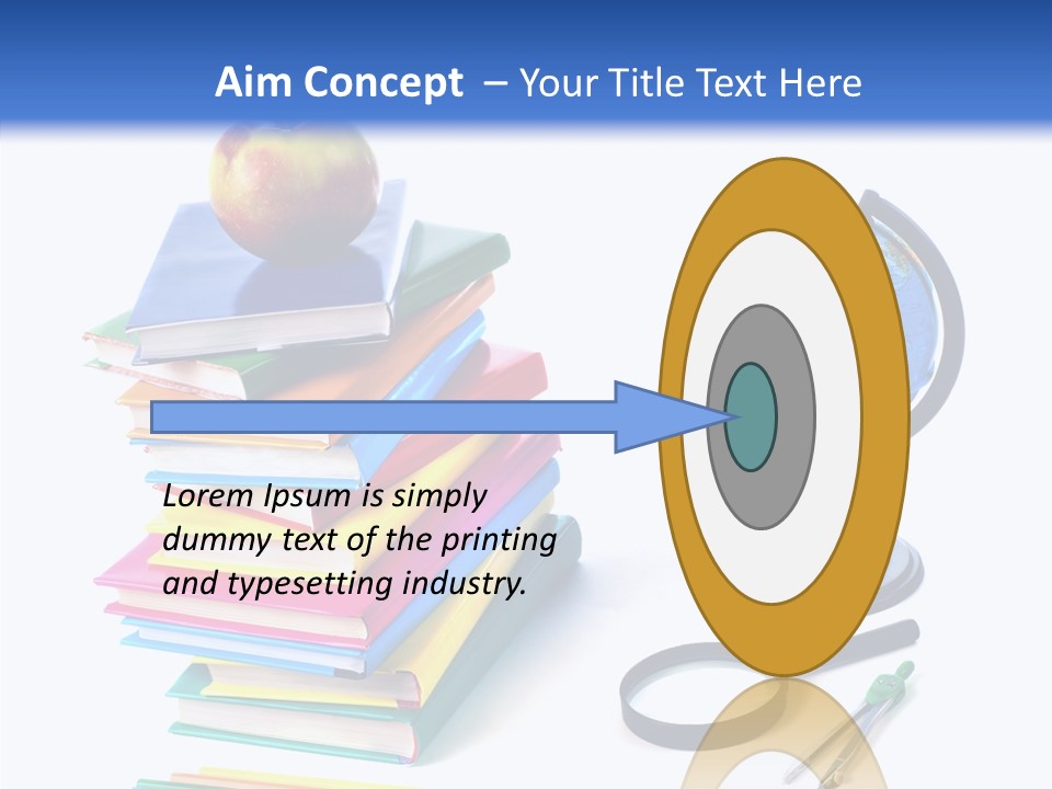 School Supplies Chalk Paper PowerPoint Template