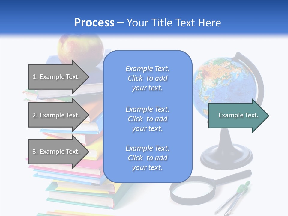 School Supplies Chalk Paper PowerPoint Template